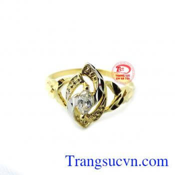 Nhẫn nữ vàng tây đá