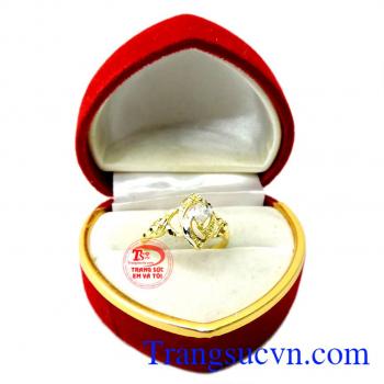 Nhẫn nữ vàng tây đá