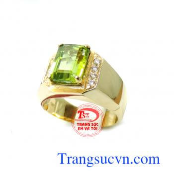 Nhẫn mệnh hỏa và mộc Peridot