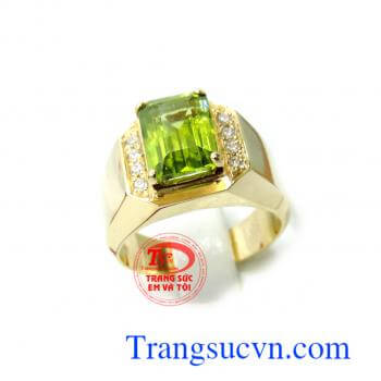 Nhẫn mệnh hỏa và mộc Peridot