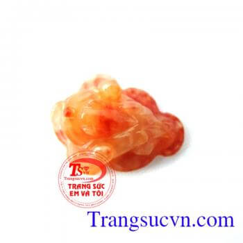 Thiềm thừ cẩm thạch đỏ cam