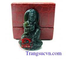 Mặt quan âm lục đậm canxedon 