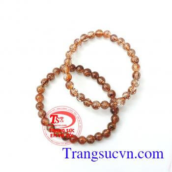 Chuỗi thạch anh tóc nâu đỏ đẹp