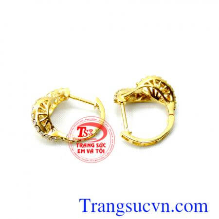 Hoa tai vàng 18k cao quý