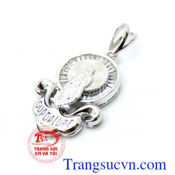 Mặt dây vàng trắng Mẹ Maria đẹp