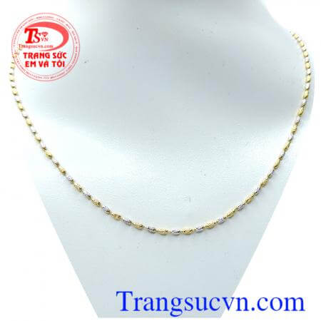 Dây chuyền bi 2 màu Italy