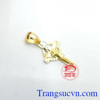 Mặt thánh giá vàng 18k đẹp
