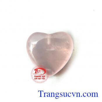 Trái tim thạch anh hồng nhỏ xinh