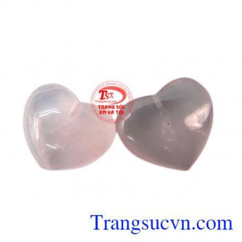 Trái tim thạch anh hồng thanh khiết