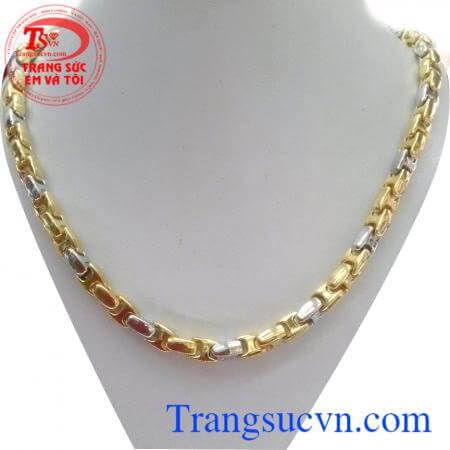 Dây chuyền vàng đẹp Xmen thiết kế mảnh dạng móc xích nối vào nhau như sợi dây kết nối bền chặt mối quan hệ lâu dài, là món quà vô cùng ý nghĩa ,kiểu dáng hiện đại