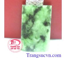 Mặt dây ngọc cẩm thạch chữ nhật