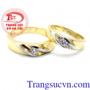 Nhẫn cưới vàng 14k sang trọng