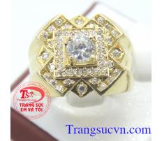 Nhẫn nam vàng thiết kế tinh tế, nhẫn nam vàng 10k đính đá thiết kế tinh tế, kiểu dáng tôn lên vẻ sang trọng, nhẫn nam vàng khẳng định đẳng cấp, vàng sáng, sản phẩm kèm giấy kiểm định, thu mua lại thời hạn vĩnh viễn.