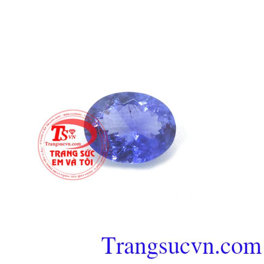 Tanzanit oval lam đậm