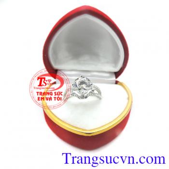 Nhẫn nữ vàng trắng 18kNhẫn nữ vàng trắng 18k rạng rỡ