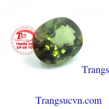 Tourmaline oval facet lục đậm Tourmaline oval facet lục đậm
