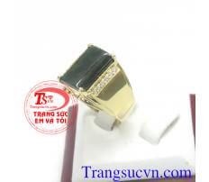 Nhẫn nam ngọc cẩm thạch tự nhiên