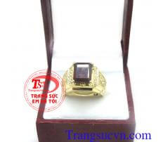Nhẫn nam garnet sang trọng