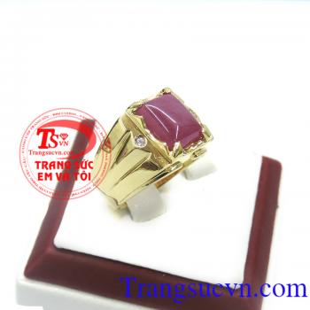 Nhẫn ruby vàng 14k