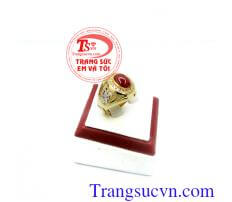 Nhẫn nam đá đỏ mệnh Hỏa