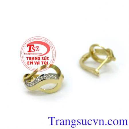 Hoa tai vàng tây tinh tế