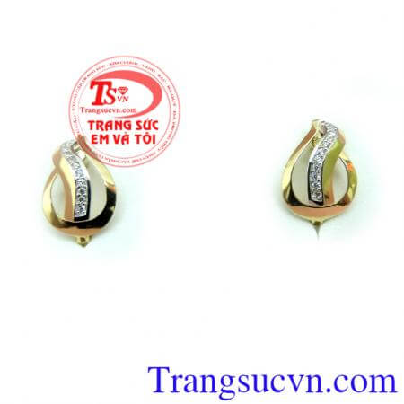 Hoa tai vàng tây tinh tế