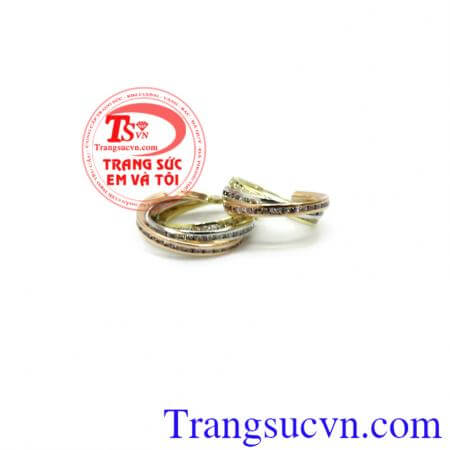 Hoa tai 3 màu quý phái