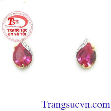 Bông tai giọt nước mệnh Hỏa