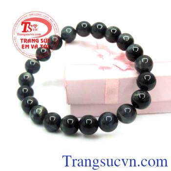 Chuỗi tay mắt hổ đen vân xám