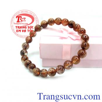 Chuỗi thạch anh tóc nâu đỏ may mắn