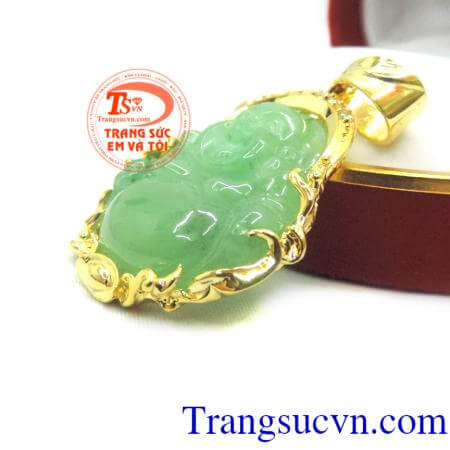 Mặt Di Lặc bọc vàng tinh tế