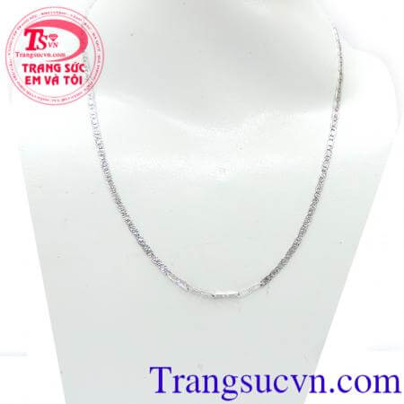 Dây chuyền nữ vàng trắng 14k,Dây chuyền nữ vàng trắng đẹp, dây chuyền vàng tây 14k, dây nữ sang trọng, vàng chuẩn chất lượng, giao hàng toàn quốc 