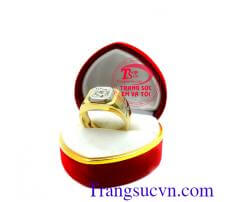 Nhẫn nam chữ H cách điệu