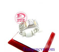 Nhẫn nam thanh lịch 18k