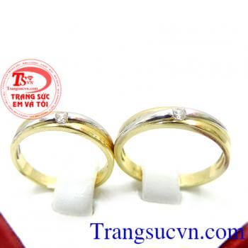 Nhẫn cưới 18k hạnh phúc