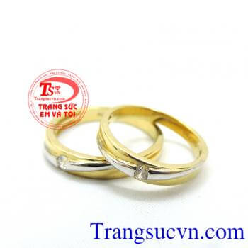 Nhẫn cưới 18k hạnh phúc