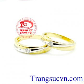 Nhẫn cưới 18k hạnh phúc