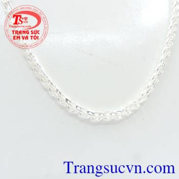 Dây bạc mắt xích lồng tinh xảo