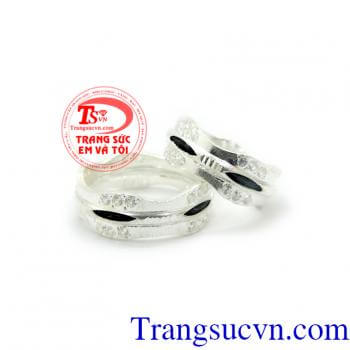 Nhẫn bạc nam Nhẫn đôi bạc, nhẫn bạc đẹp, nhẫn đôi bạc phong cách, nhẫn bạc nam đính đá phong cách