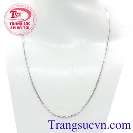 Dây chuyền vàng trắng Italy sáng bóng,dây vàng ý bạc kim 75%Au,nhập khẩu Italy nguyên chiếc vàng 18k đẹp bền,Khách hàng nhiều năm ưa chuộng đeo dây chuyền vàng Ý