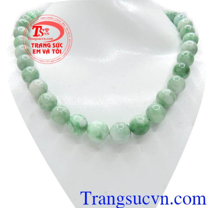 Vòng cổ ngọc cẩm thạch chuỗi hạt đẹp