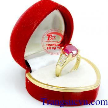 Nhẫn nữ 14k Ruby facet