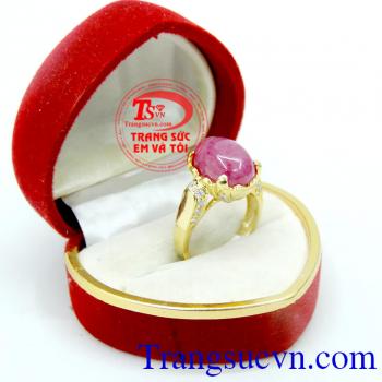 Nhẫn nữ ruby màu nhiệm