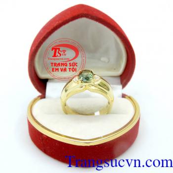 Nhẫn nam sapphire chuối đẹp, nhẫn nam sapphire thiên nhiên đẹp, chuẩn chất lượng, có giấy kiểm định, nhẫn nam vàng tây 14k đá quý sapphire phong thủy