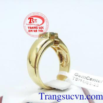 Nhẫn nam sapphire chuối đẹp, nhẫn nam sapphire thiên nhiên đẹp, chuẩn chất lượng, có giấy kiểm định, nhẫn nam vàng tây 14k đá quý sapphire phong thủy
