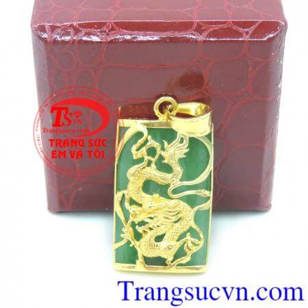 Mặt ngọc cẩm thạch bọc vàng đẹp