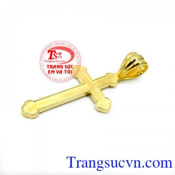 Thích hợp làm quà tặng cho người thân và bạn bè,Mặt dây thánh giá vàng 18k