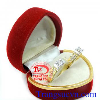 Nhẫn cưới đẹp vàng tây