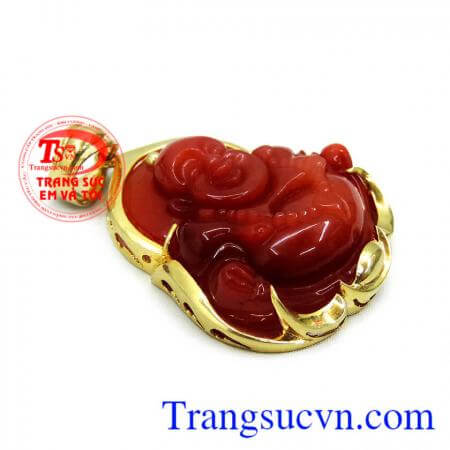 Mặt dây nam ngọc cẩm thạch đỏ thiên nhiên cao cấp được chế tác từ ngọc cẩm thạch thiên nhiên màu đỏ bọc vàng tây 10k, giá hợp lí,bán hàng uy tín.