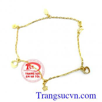 Lắc nữ vàng tây